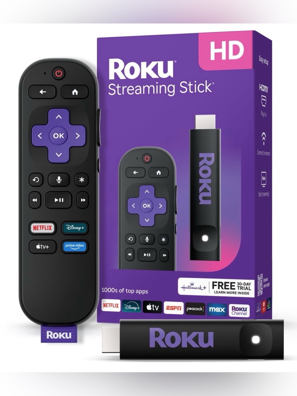 NIB Roku Streaming Stick HD with Voice Remote